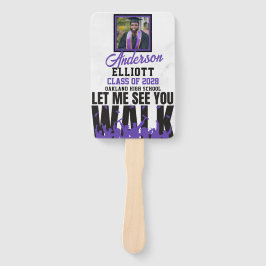 Abanico Déjame verte caminar | Graduación púrpura 2 fotos