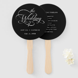 Abanico Delicado guión elegante línea de tiempo de boda ne