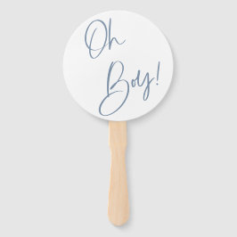 Abanico Denim Blue Boy Baby Shower Personalizado