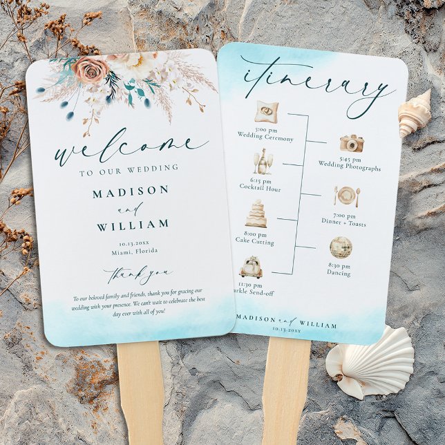 Abanico Destino de la playa del programa de bodas (Subido por el creador)