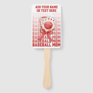 Abanico Día de la Madre de nombre personalizado MOM BASEBA