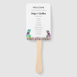 Abanico Dinosaur 2 Grooms Gay Wedding Day Program