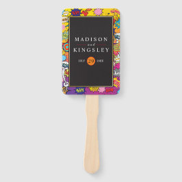 Abanico Discurso de arte pop cómico burbuja Boda ventilado