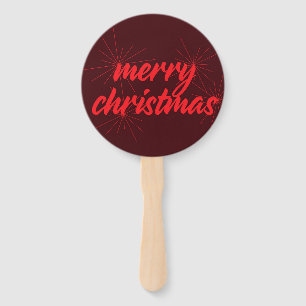 Abanico Diseño alegre y moderno de "Feliz Navidad"