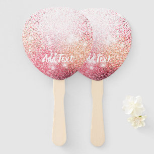 Abanico Diseño brillante de Purpurina rosa de lujo