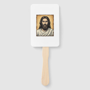 Abanico Diseño de camiseta con retrato religioso grabado v
