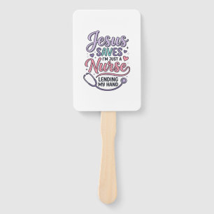 Abanico Diseño de camiseta Jesús salva a la enfermera Fait