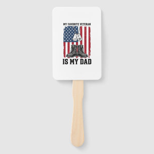 Abanico Diseño de camiseta patriótica Mi padre es mi veter