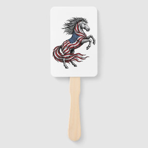 Abanico Diseño de camiseta vectorial de caballo encabritad
