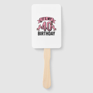 Abanico Diseño de grabado vintage de unicornio para cumple