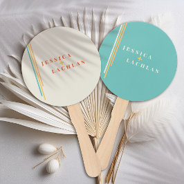Abanico Diseño de Moda retro con Boda de franjas coloridas