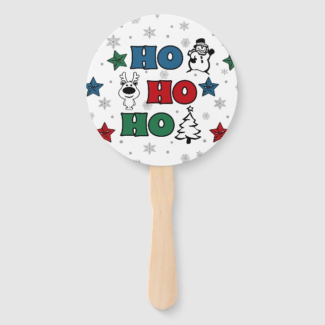 Abanico Diseño de Navidades Ho-Ho-Ho (Anverso)