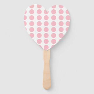 Abanico Diseño de puntos rosados de polka
