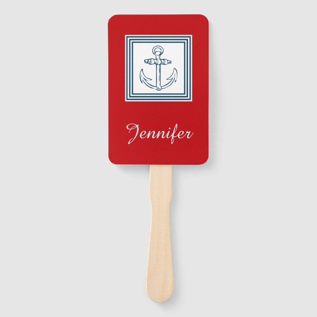 Abanico Diseño de temática náutica (Anverso)