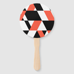 Abanico Diseño geométrico rojo-negro, moderno, moderno y m