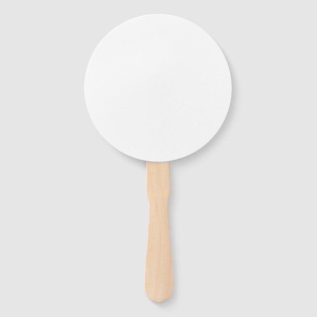 Abanico Diseño simple blanco personalizado Agregar foto o  (Anverso)