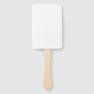 Abanico Diseño simple blanco personalizado Agregar foto o