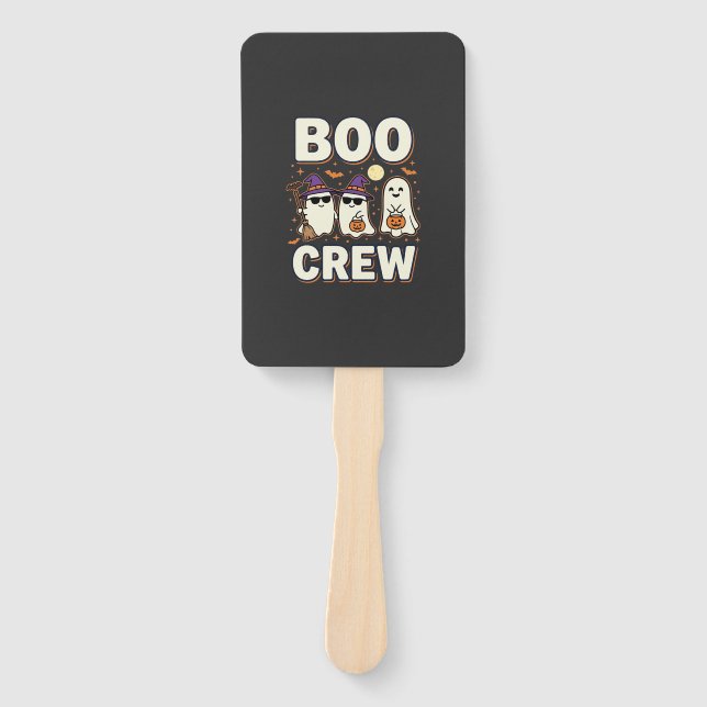 Abanico Diseño vectorial de fantasmas de Halloween de Boo  (Anverso)
