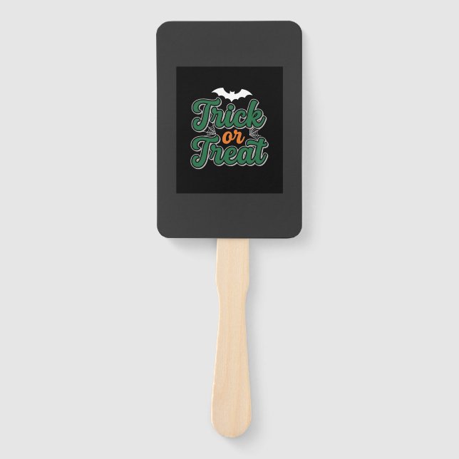 Abanico Diseño web de murciélago de Halloween Truco o trat (Anverso)
