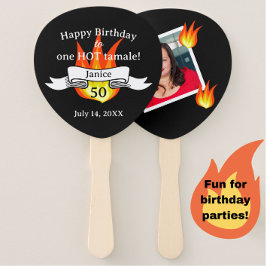 Abanico Divertido 50 cumpleaños "Hot Tamale" gracioso pers