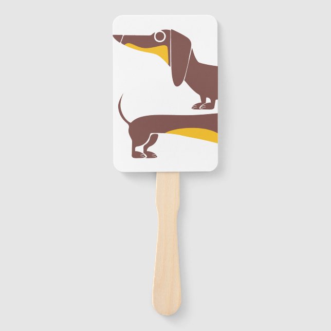 Abanico Divertido dachshund lindo para padres de perros la (Anverso)