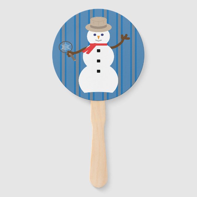Abanico Divertido y divertido detective Snowman (Anverso)