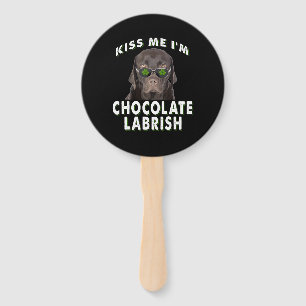 Abanico Dog Lover Bésame soy Labrish de chocolate