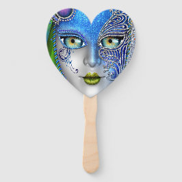 Abanico Dos máscaras de mascarada en un ventilador