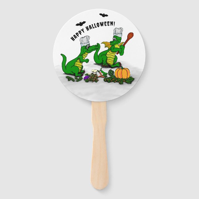 Abanico Dragones - ¡Feliz Halloween! Hoy cocinaré (Anverso)