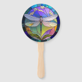 Abanico Dragonfly de vidrio manchado