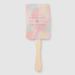 Abanico Dreamy Pastel Arte Moderno Gracias Boda