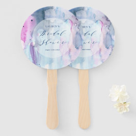 Abanico Dreamy Spring Watercolor Bridal Shower Hand Fans