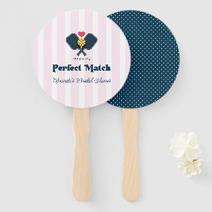 Abanico Ducha de Boda Preppy Pickleball Perfect Match