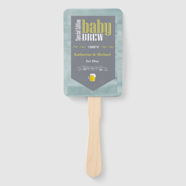 Abanico Ducha divertida con etiqueta personalizada de cerv (Anverso)