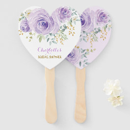 Abanico Ducha Morada Lilac Gold Floral Boda de novia