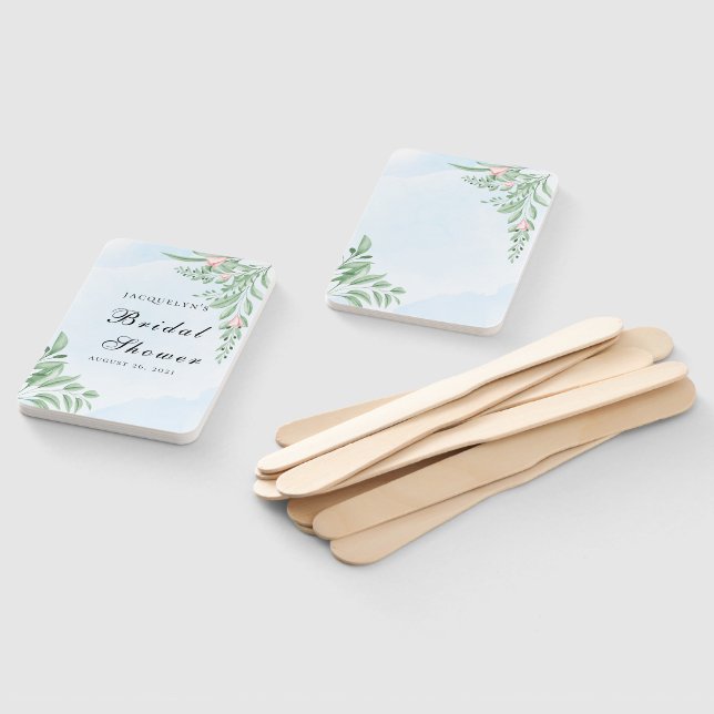 Abanico Ducha nupcial de Boho Dusty Blue Eucalyptus (No montado)