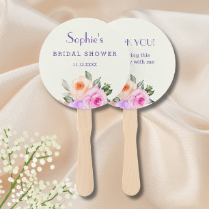 Abanico Ducha Nupcial de Rosas Rosadas Marfil Antiguo