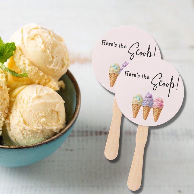 Abanico Dulce helado verano aquí Scoop Baby Shower (Subido por el creador)
