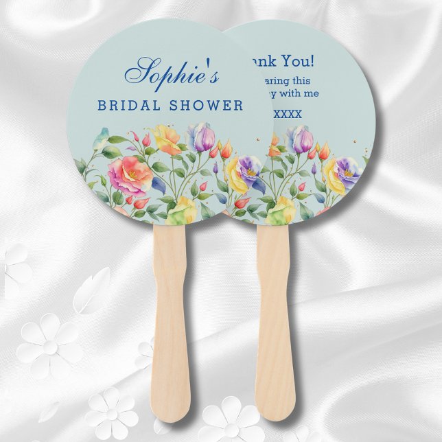 Abanico Duste Rosas Blue Bright Bridal Shower (Subido por el creador)