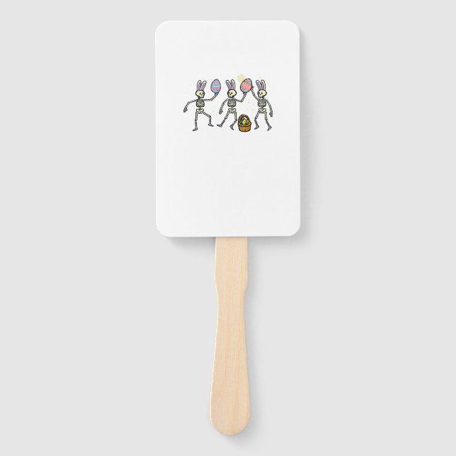 Abanico Easter Skeletons Dancing Eggs Funny Bones Men Wome (Anverso)