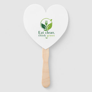 Abanico Eat clean, think green hand fan