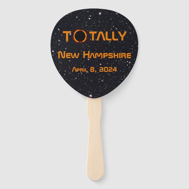 Abanico Eclipse solar de New Hampshire 2024 (Anverso)