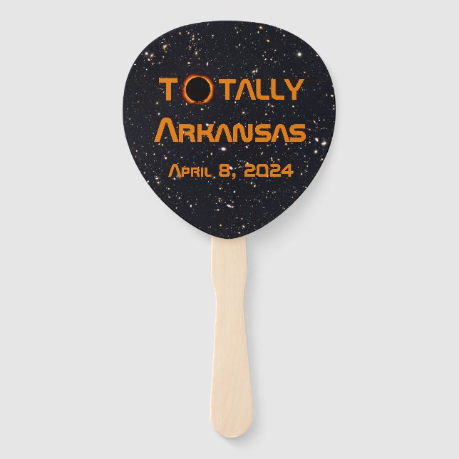 Abanico Eclipse solar total de Arkansas 2024 (Anverso)
