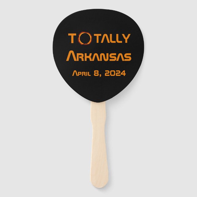 Abanico Eclipse solar total de Arkansas 2024 (Anverso)