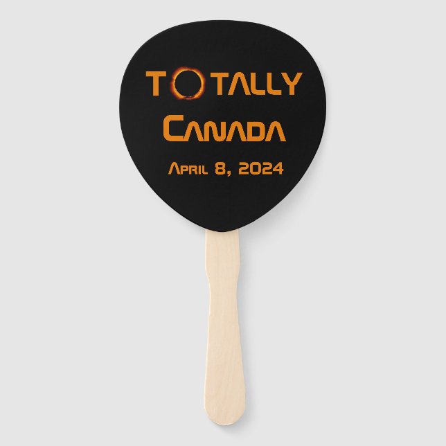 Abanico Eclipse solar total de Canadá 2024 (Anverso)