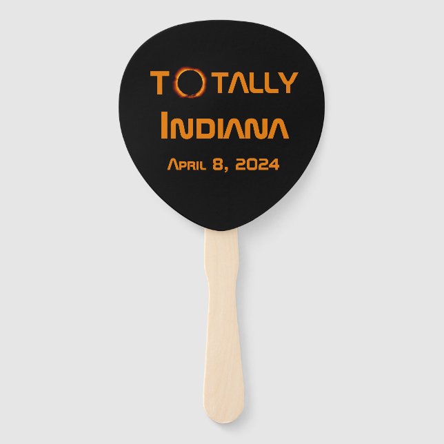 Abanico Eclipse solar total de Indiana 2024 (Anverso)