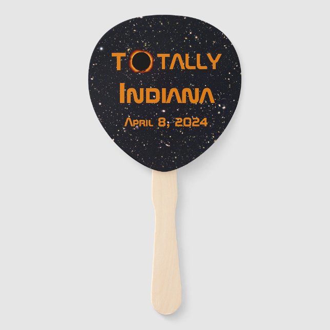 Abanico Eclipse solar total de Indiana 2024 (Anverso)