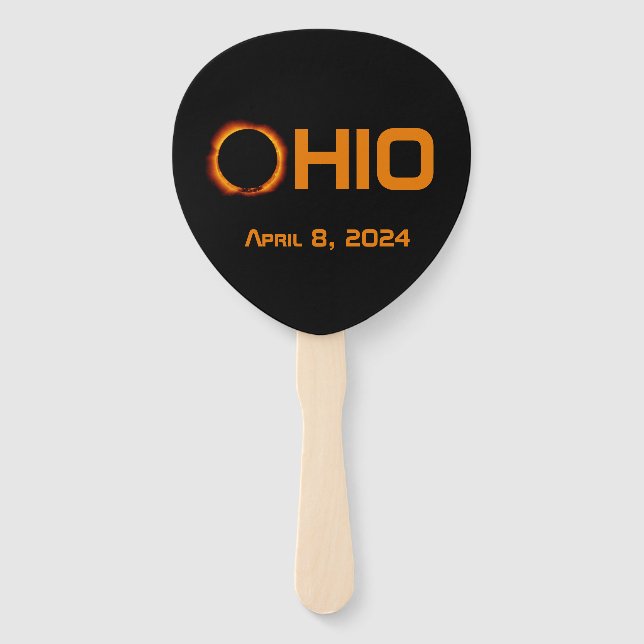 Abanico Eclipse solar total de Ohio 2024 (Anverso)
