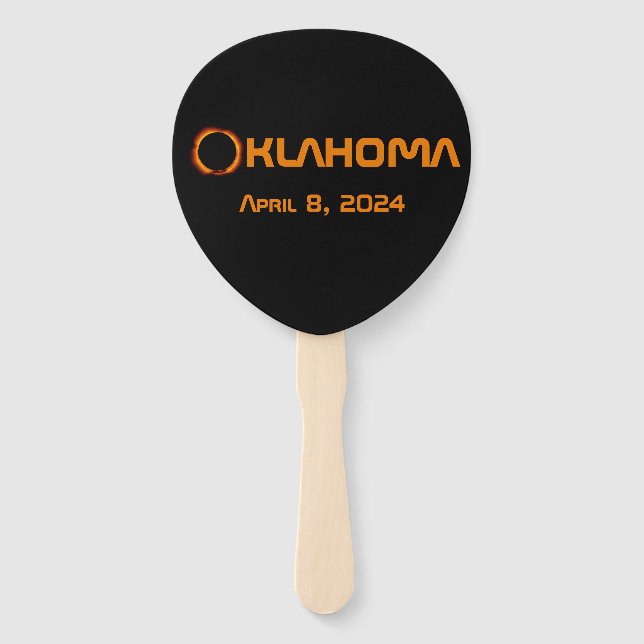 Abanico Eclipse solar total de Oklahoma 2024 (Anverso)