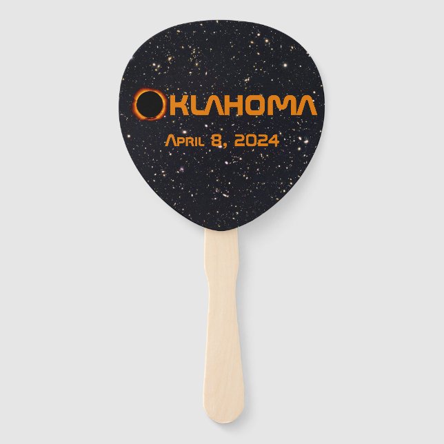 Abanico Eclipse solar total de Oklahoma 2024 (Anverso)